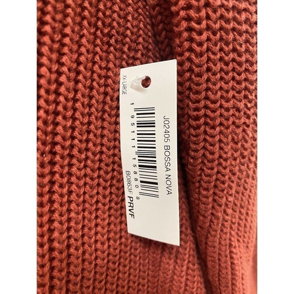 Goodthreads Sweater Womens XXL Clay Red Relaxed Stretch Pullover - Picture 2 of 7